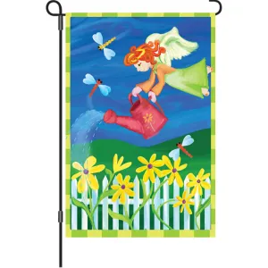 12 in. Summertime Floral Garden Flag  - Garden Angel