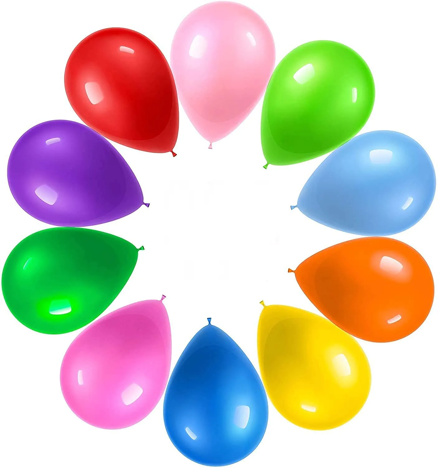 1200 Party Balloons 12 Inch 10 Assorted Rainbow Colors - Extra Bulk Pack