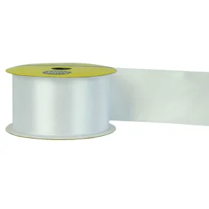 38mm White Polyester Satin Ribbon 3m