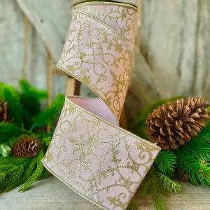 4" Light Pink CASSIA ACANTHUS, Farrisilk Ribbon