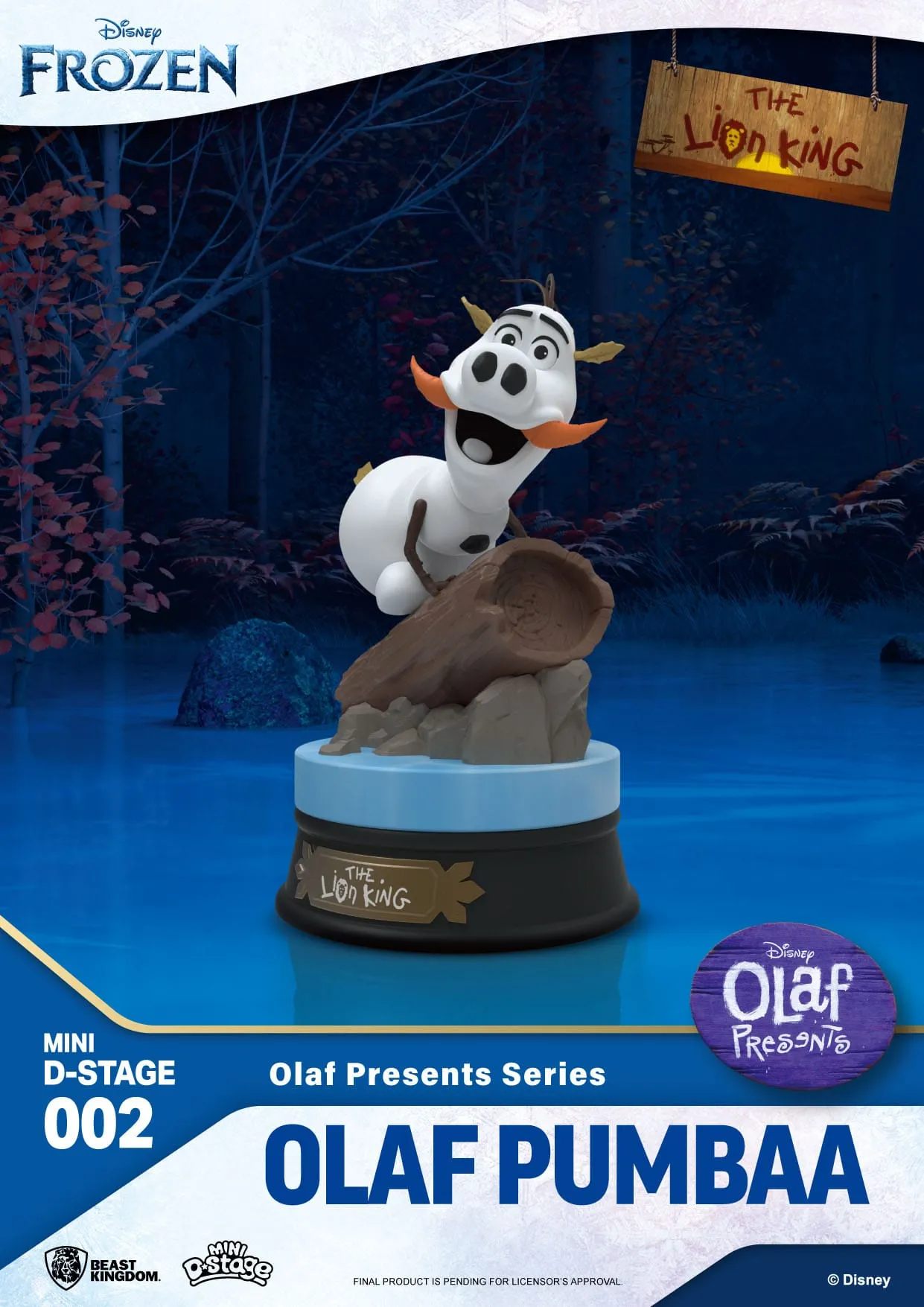 Beast Kingdom Frozen Olaf Presents Olaf Pumba Mini D-Stage PVC Figure