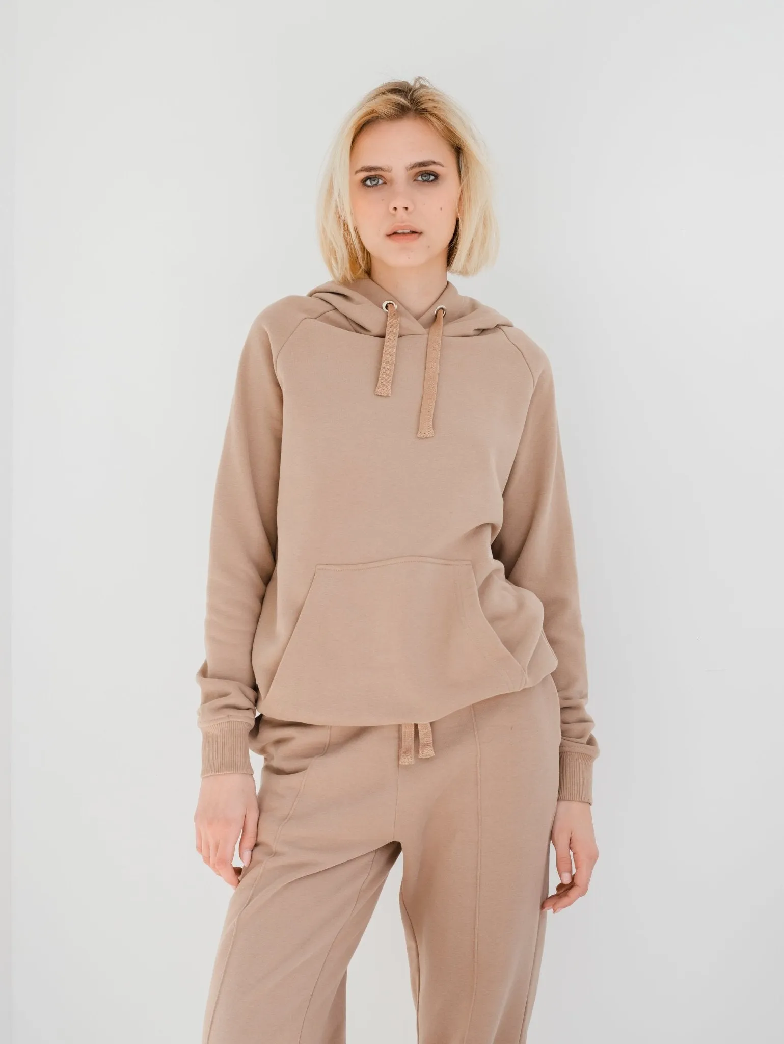 Beige Premium Cotton Hoodie by Zlitay – Cozy & Stylish