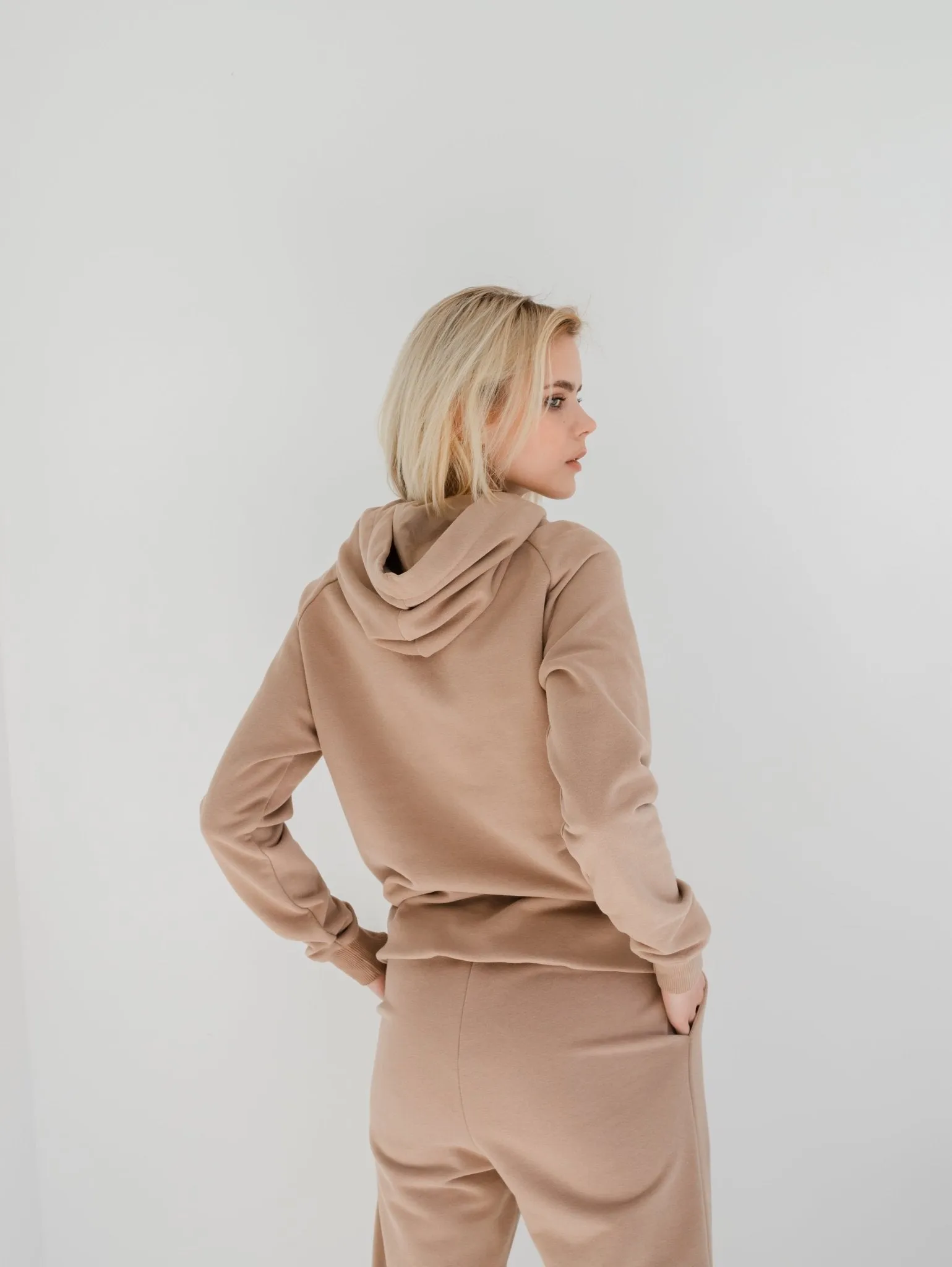 Beige Premium Cotton Hoodie by Zlitay – Cozy & Stylish