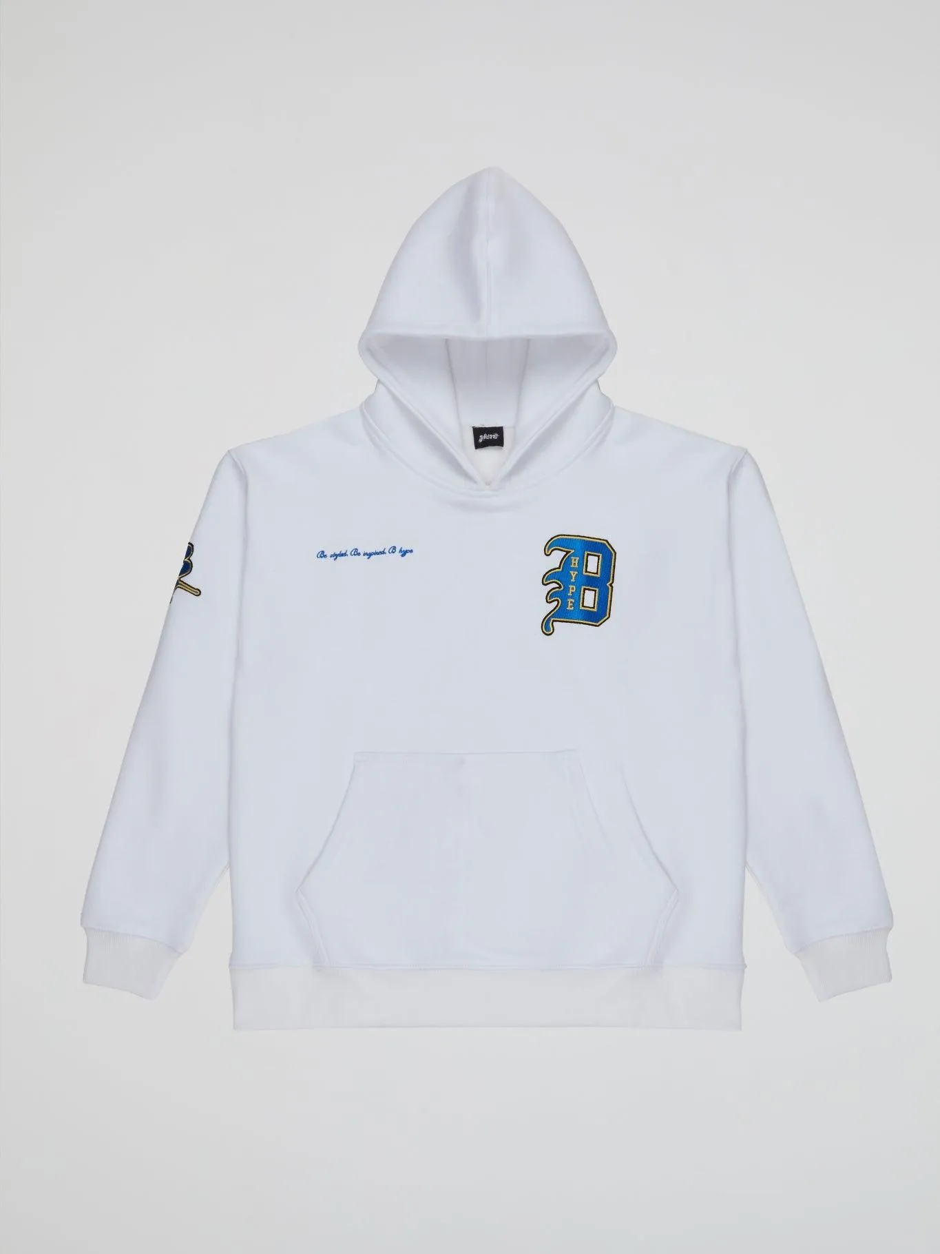 Bhype Society - Bhype White Hoodie Varsity Collection