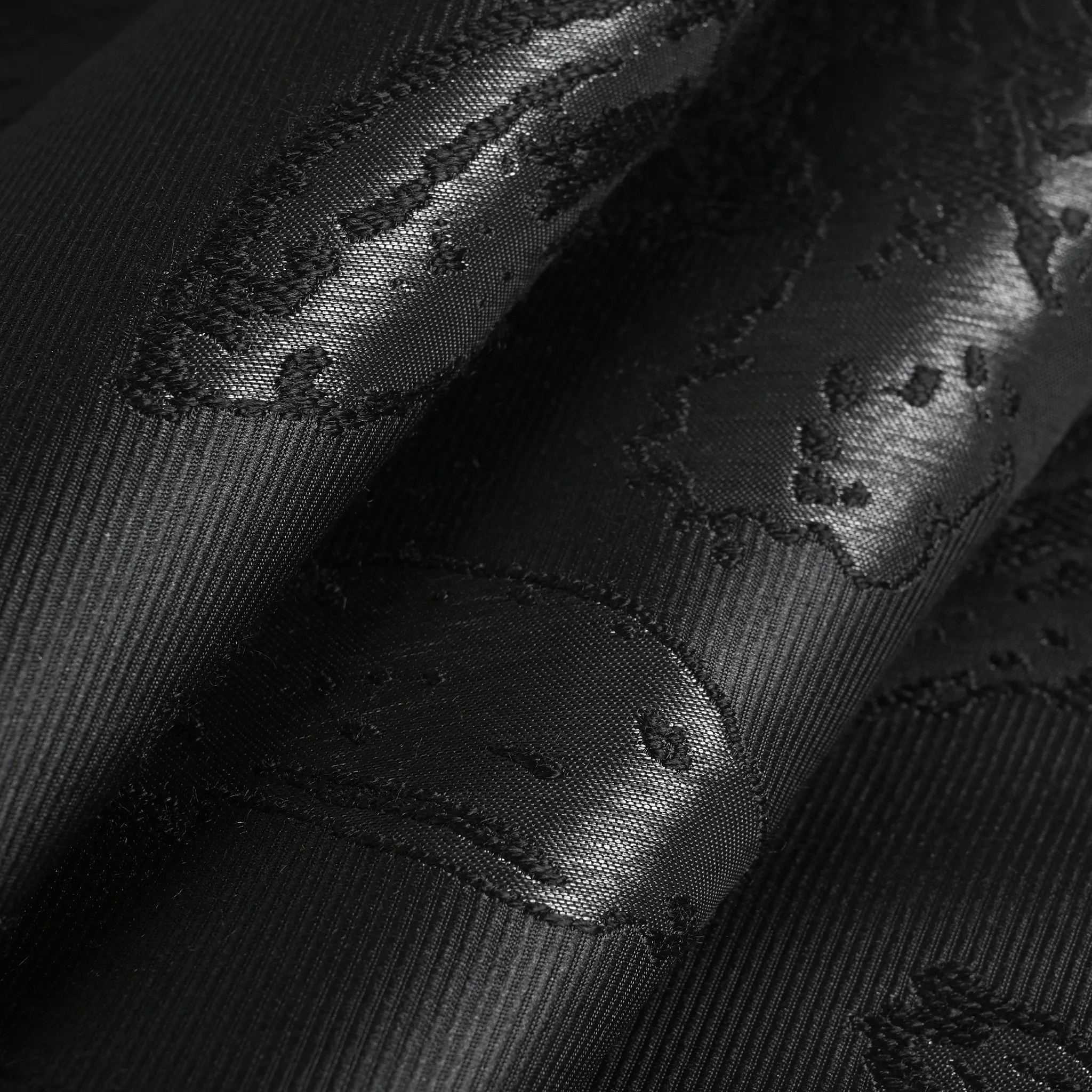 Black Shiny Jacquard 3189