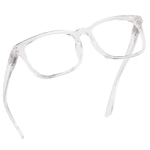 Blue Light Blocking Reading Glasses (Clear, 325 Magnification) Computer