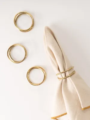 Brass Knot Napkin Ring Set