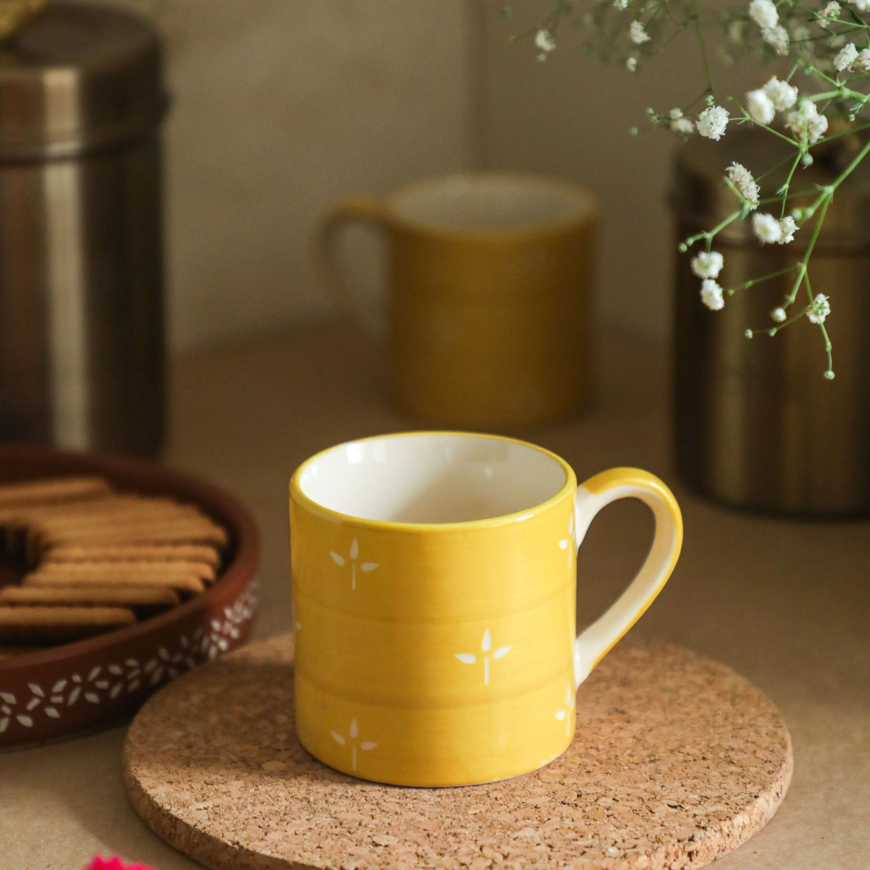 Bright Yellow Tea Cup