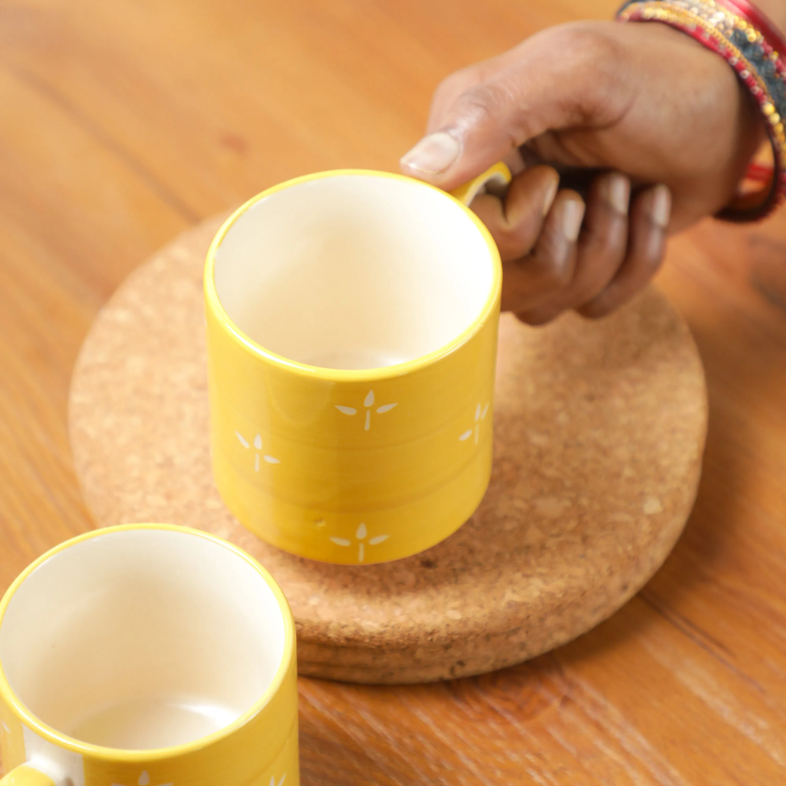 Bright Yellow Tea Cup