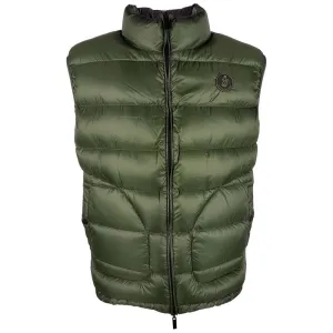 Centogrammi Chic Reversible Green & Grey Duck Down Vest