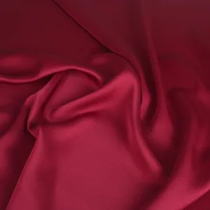 Cherry Satin Backed Crepe Fabric 96891