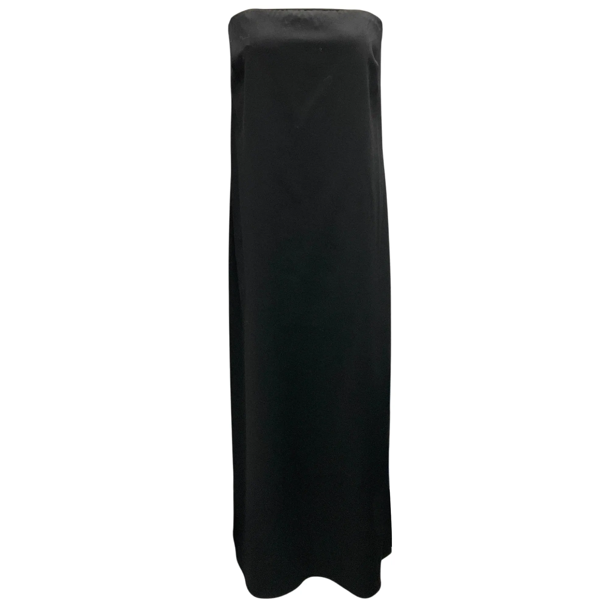 CO Black Strapless Wool Stretch Maxi Dress