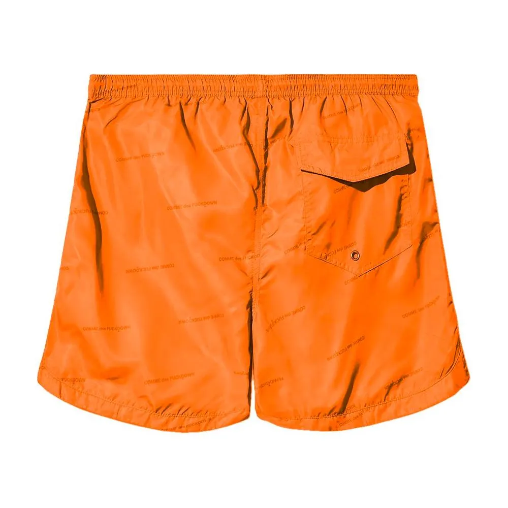 Comme Des Fuckdown Orange Polyester Swimwear