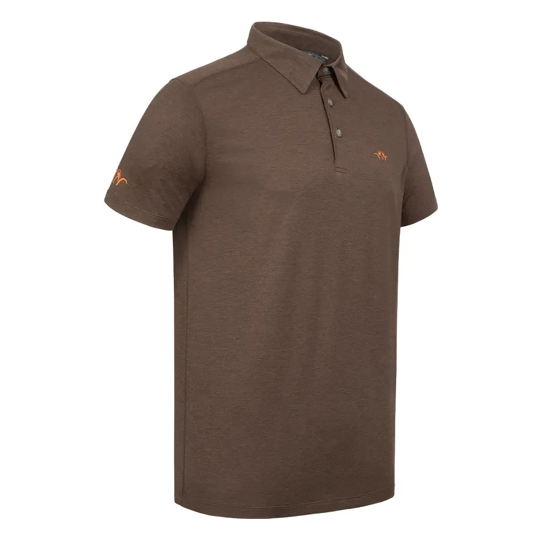 Competition Polo Shirt 23 - Dark Brown by Blaser