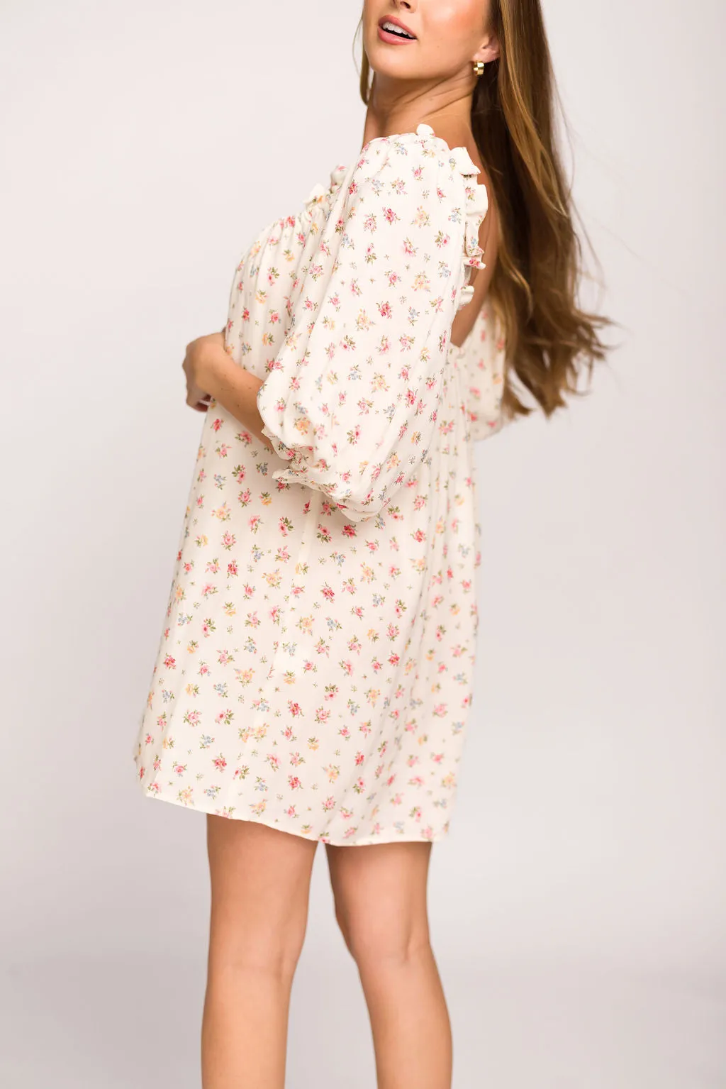 Darling Mini Dress in Country Bloom