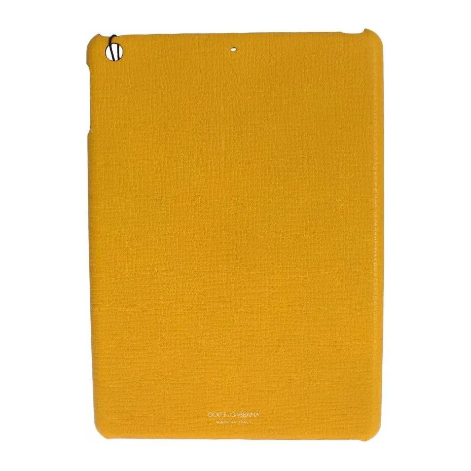 Dolce & Gabbana Chic Yellow Leather Tablet Case