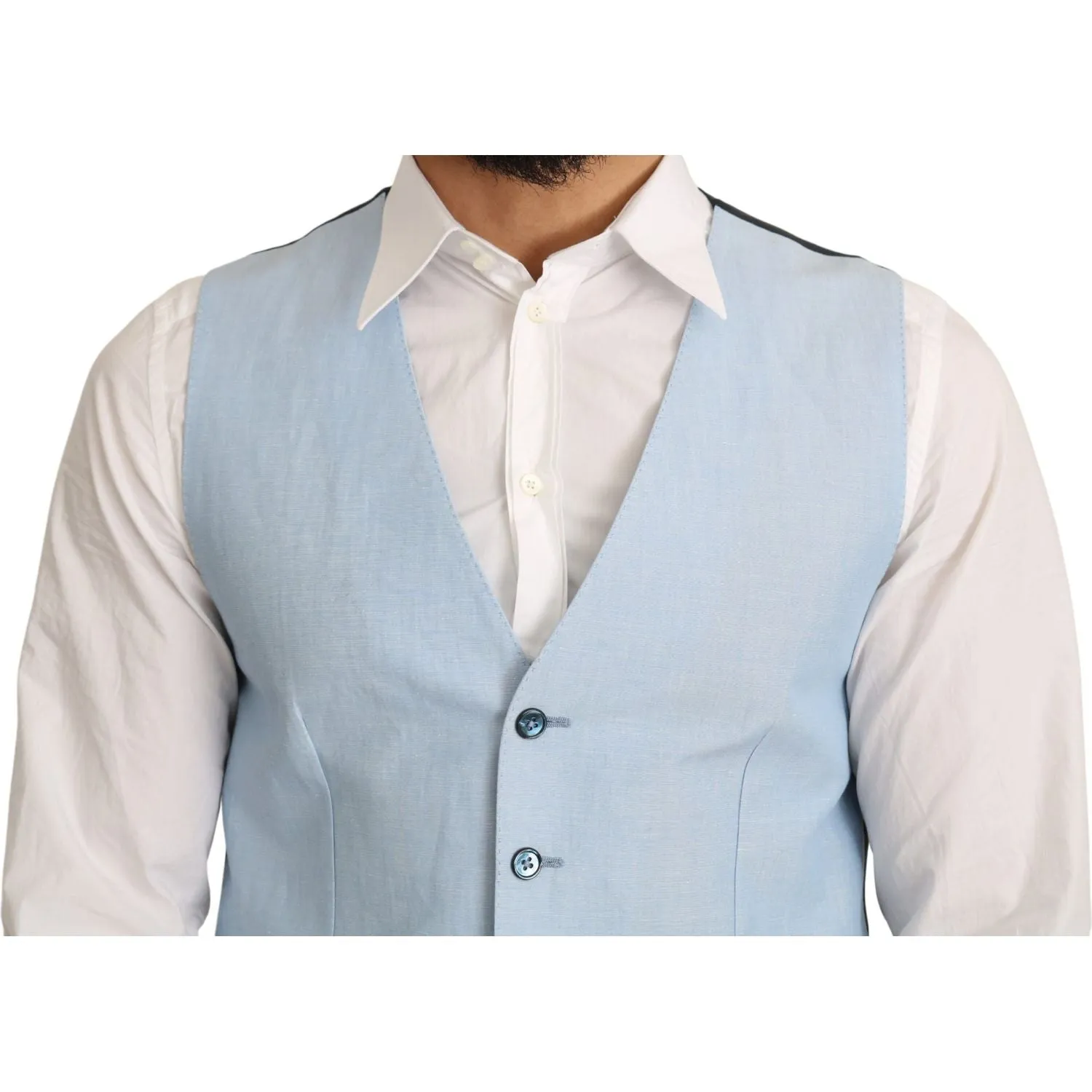 Dolce & Gabbana Elegant Azure Men's Formal Vest