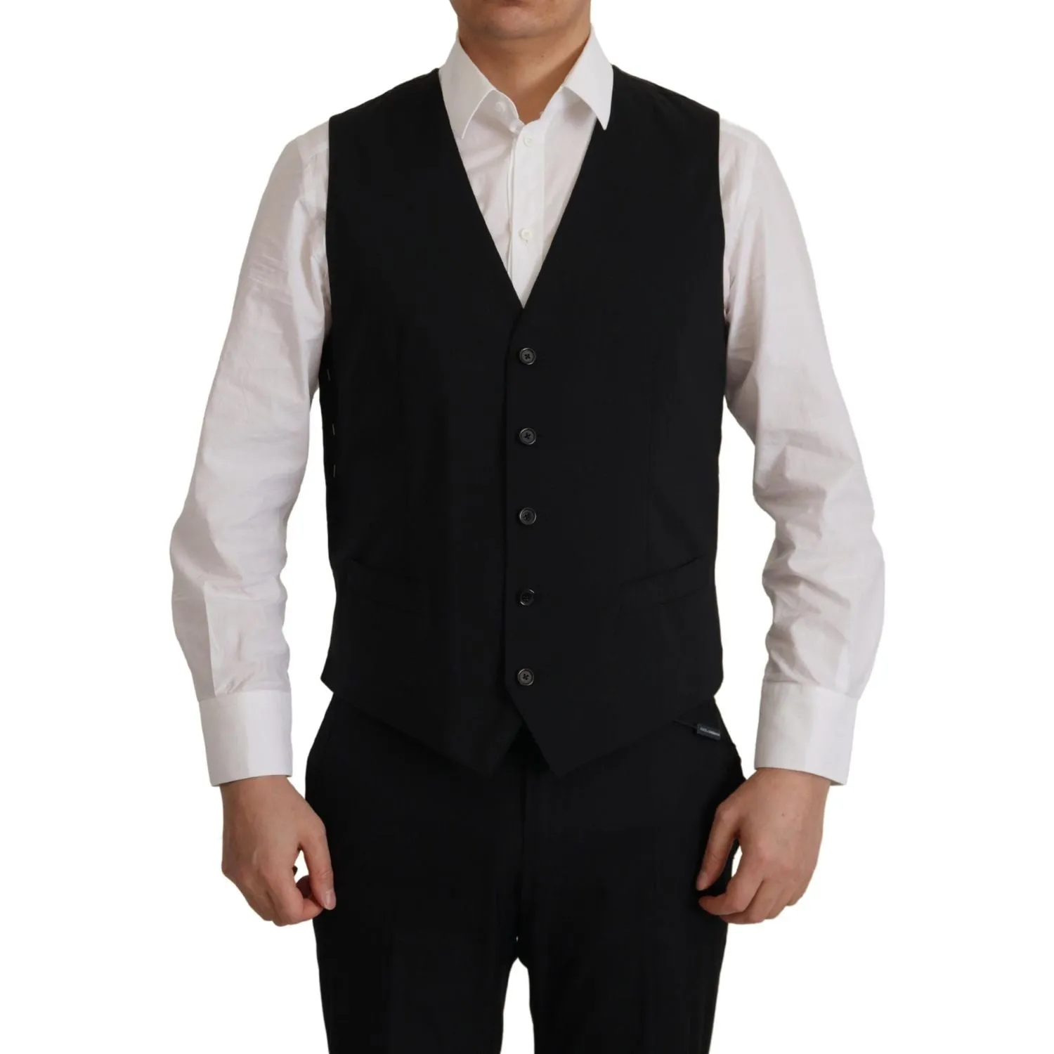 Dolce & Gabbana Elegant Black Martini Blazer and Vest Ensemble