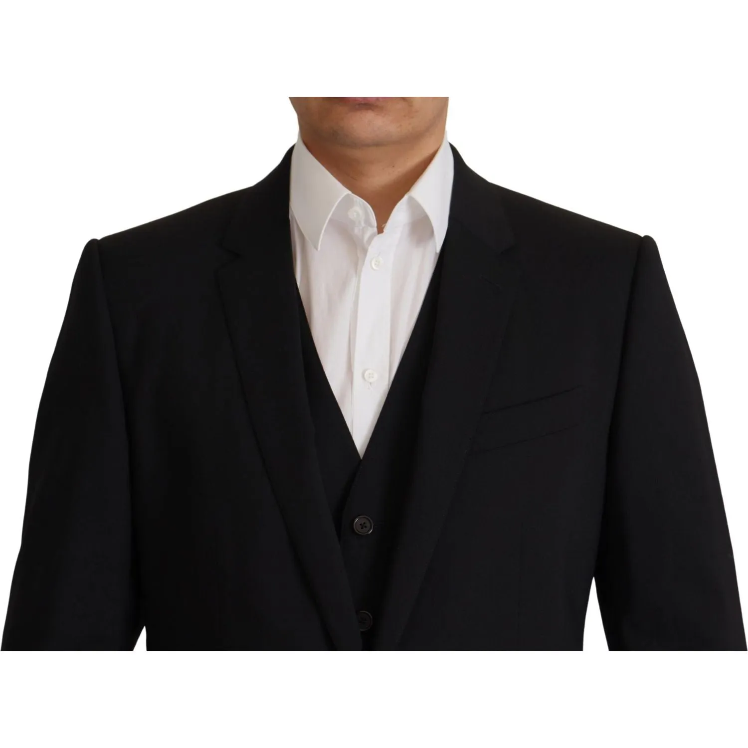 Dolce & Gabbana Elegant Black Martini Blazer and Vest Ensemble