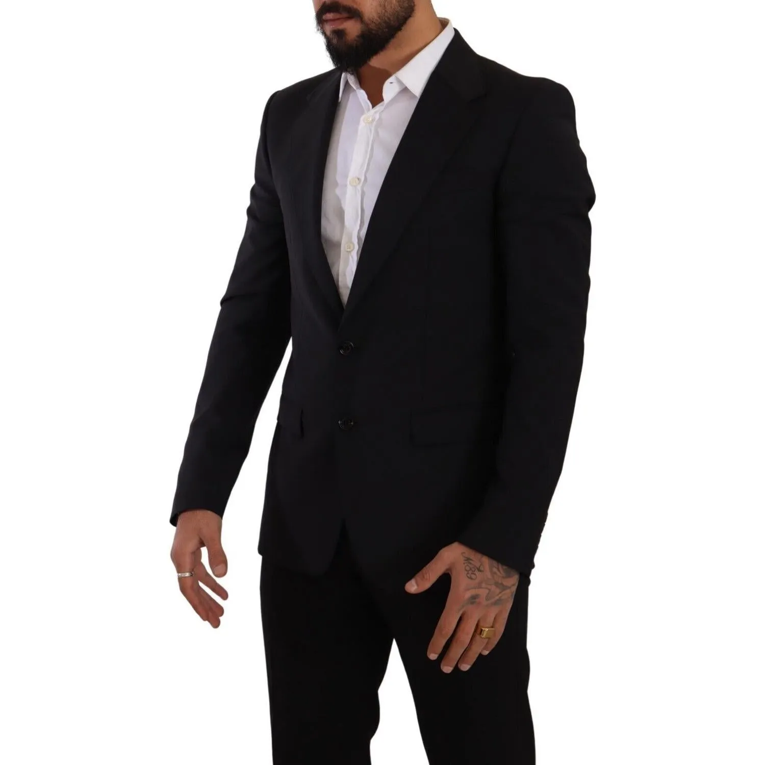 Dolce & Gabbana Elegant Black Martini Slim Fit Blazer and Vest