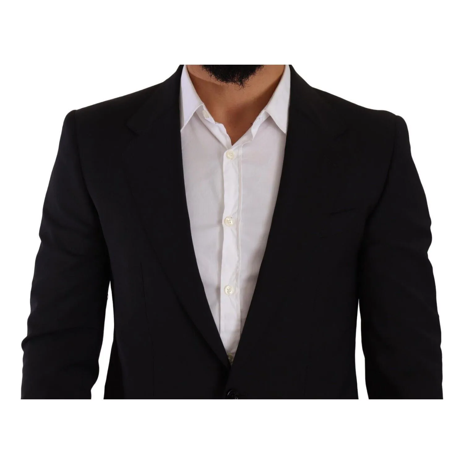 Dolce & Gabbana Elegant Black Martini Slim Fit Blazer and Vest