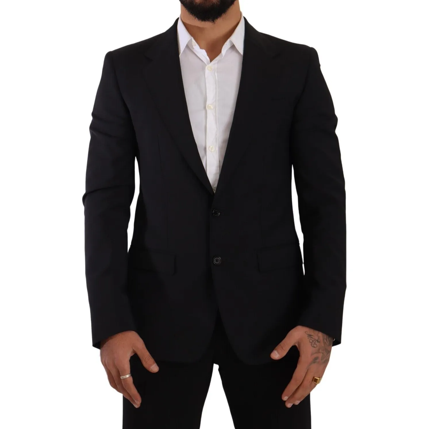 Dolce & Gabbana Elegant Black Martini Slim Fit Blazer and Vest