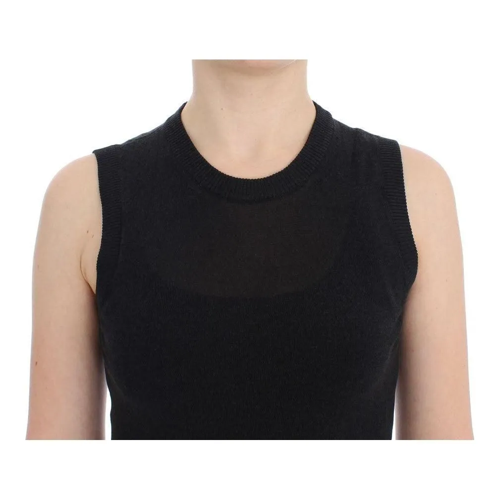 Dolce & Gabbana Elegant Black Sleeveless Pullover Vest