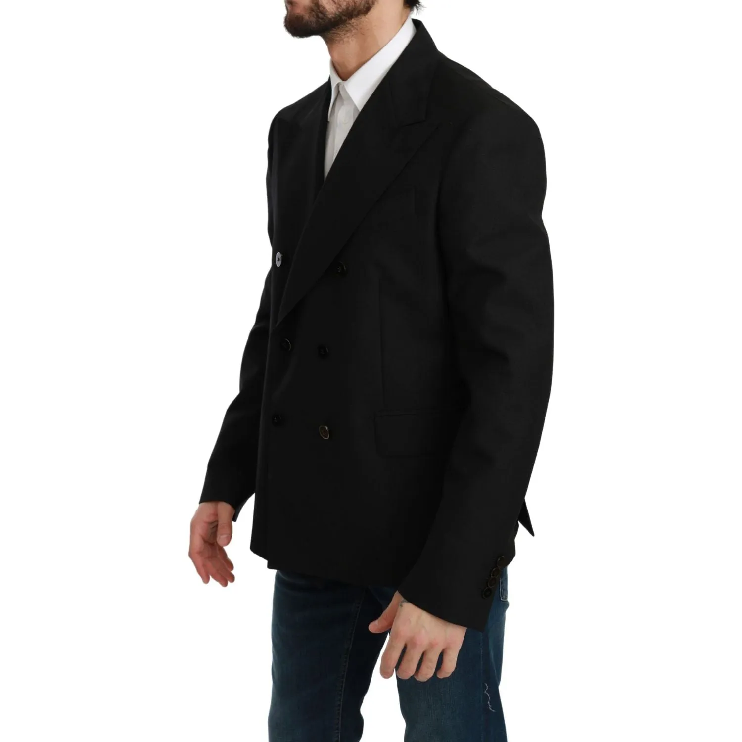 Dolce & Gabbana Elegant Black Slim Fit Formal Blazer