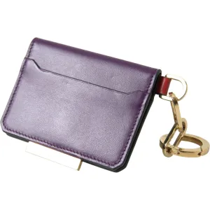 Dolce & Gabbana Purple Leather French Flap Wallet