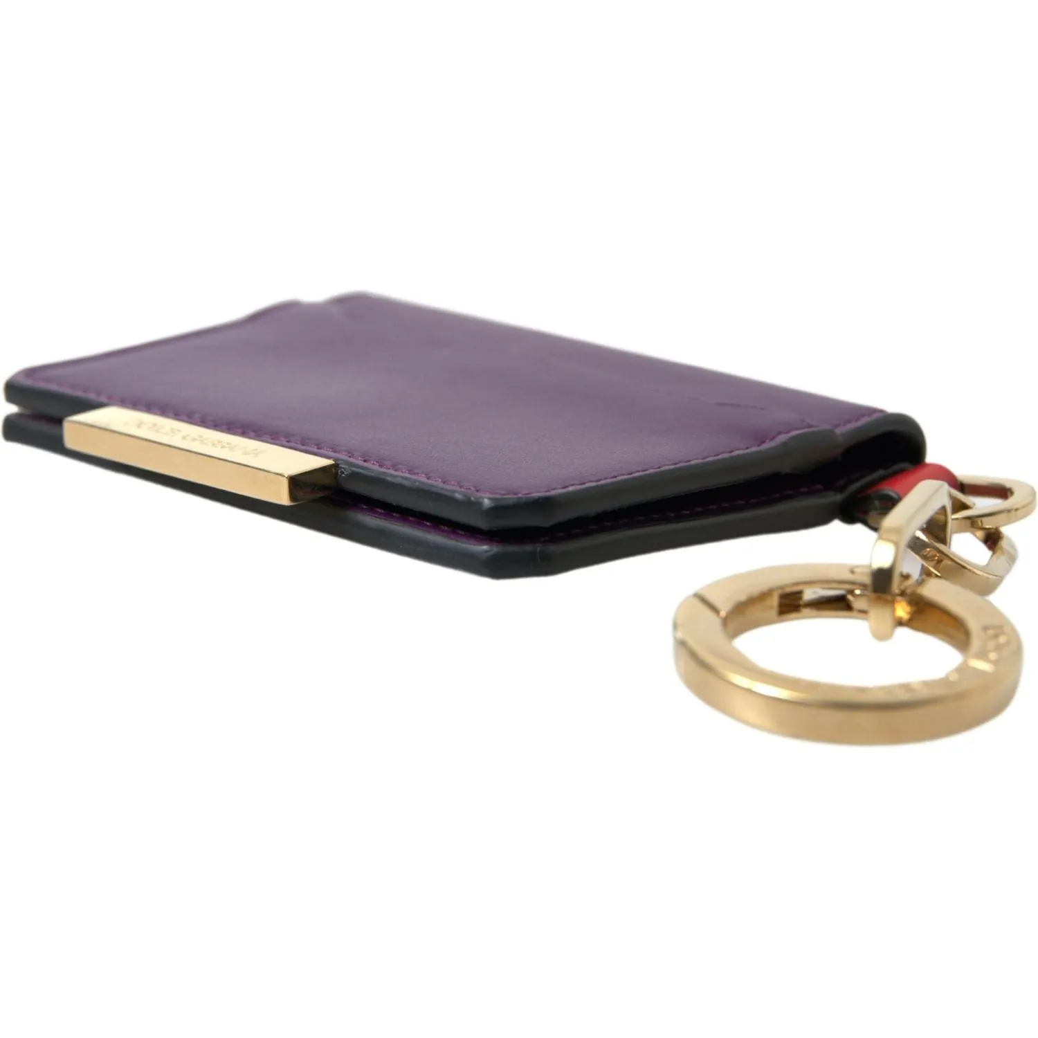 Dolce & Gabbana Purple Leather French Flap Wallet