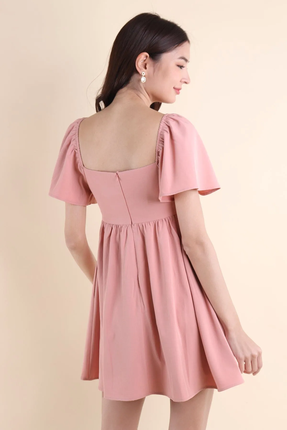 FIOERA FLUTTERS DRESS IN PINK