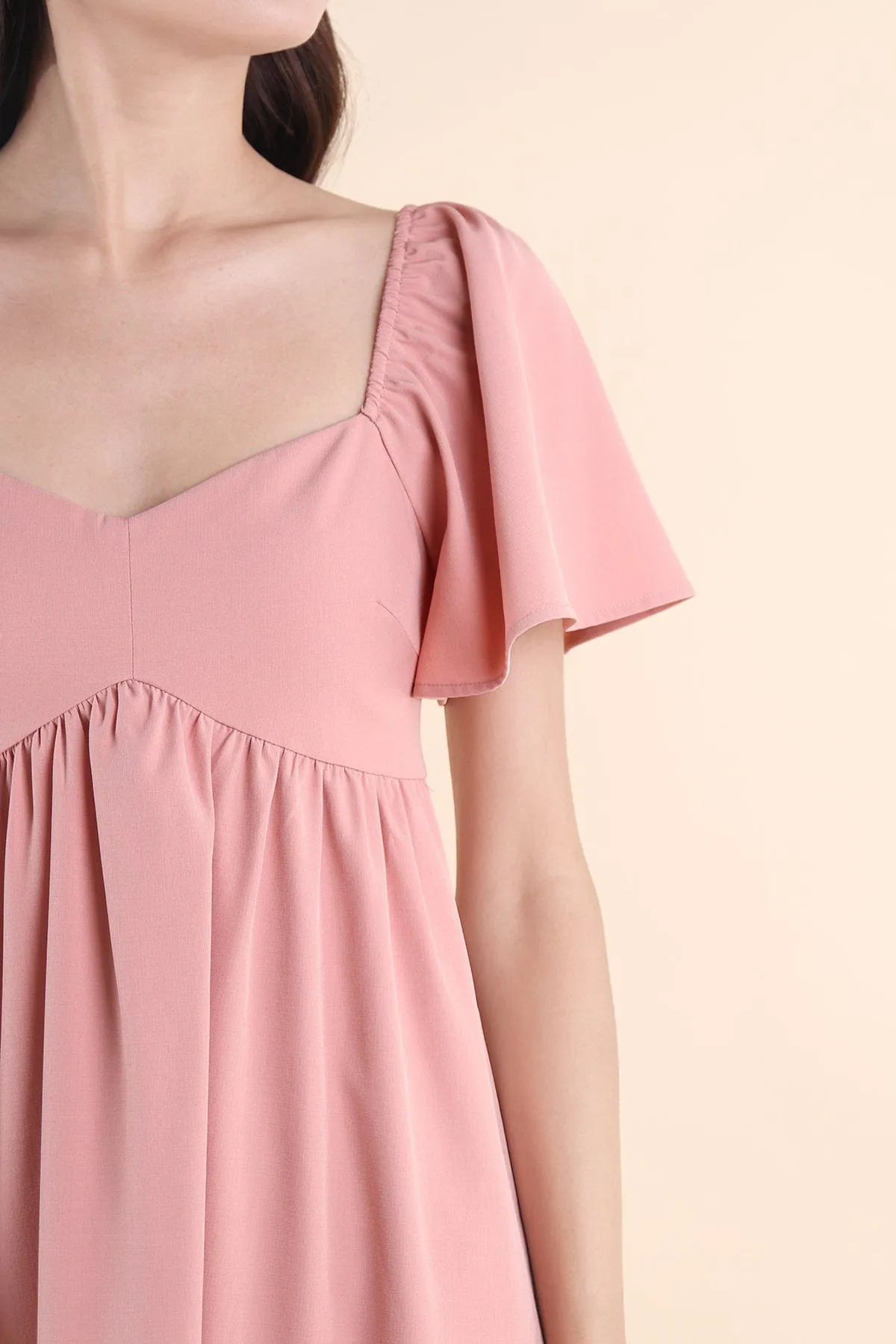 FIOERA FLUTTERS DRESS IN PINK