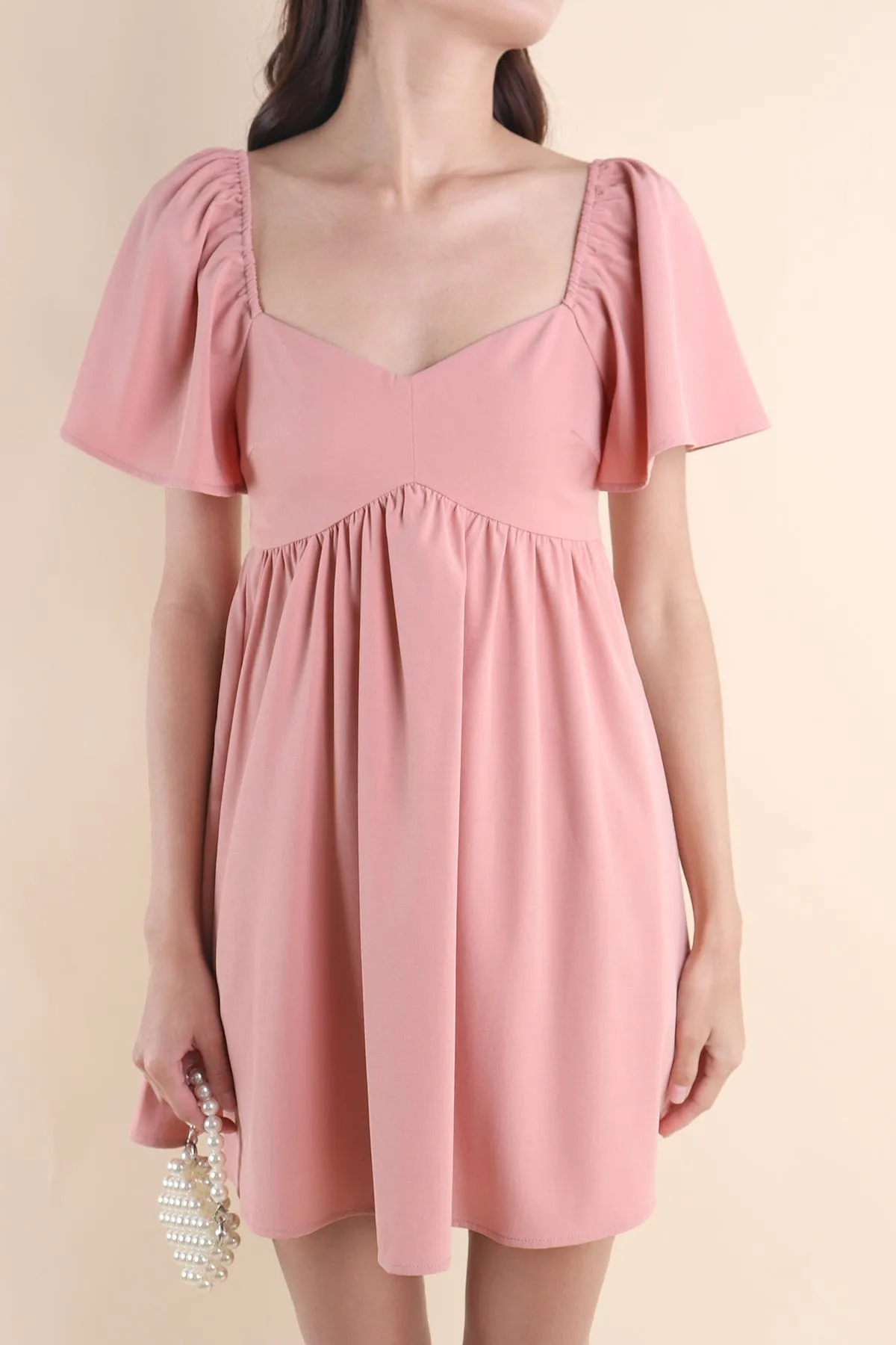 FIOERA FLUTTERS DRESS IN PINK