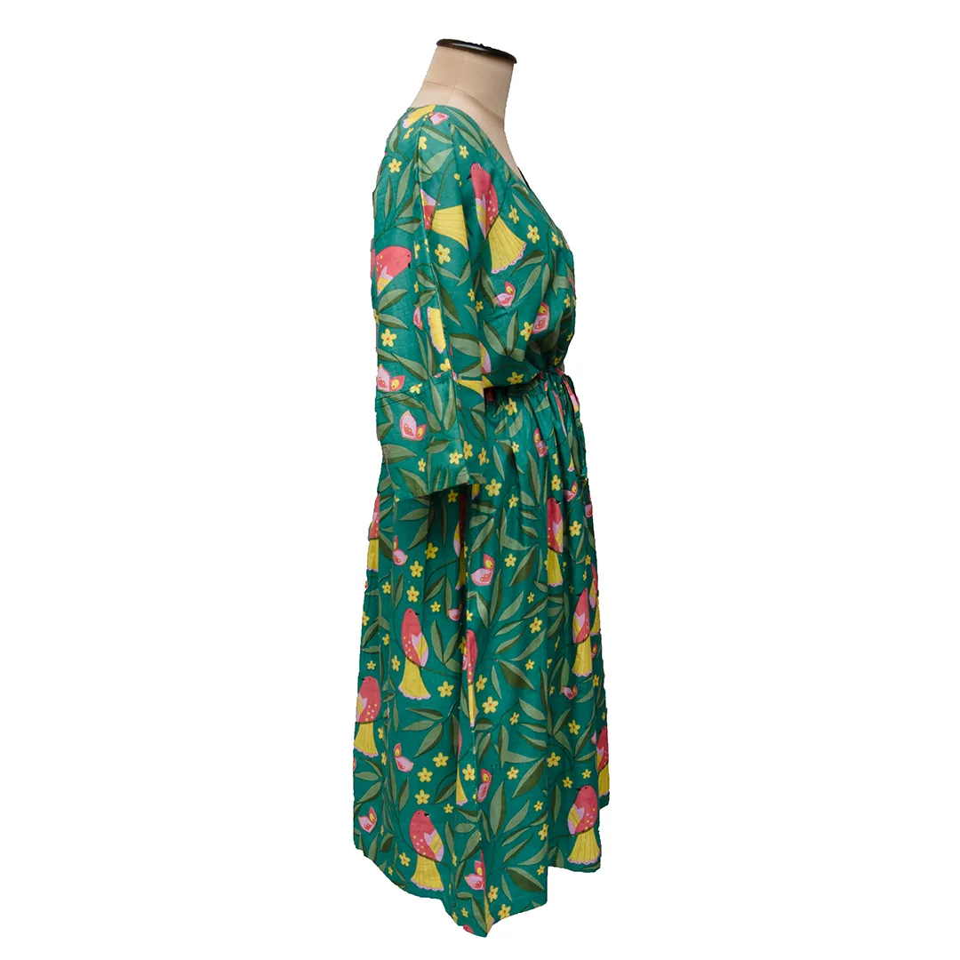 Green Sparrows Cotton Maxi Dress UK Size 18-32 M148