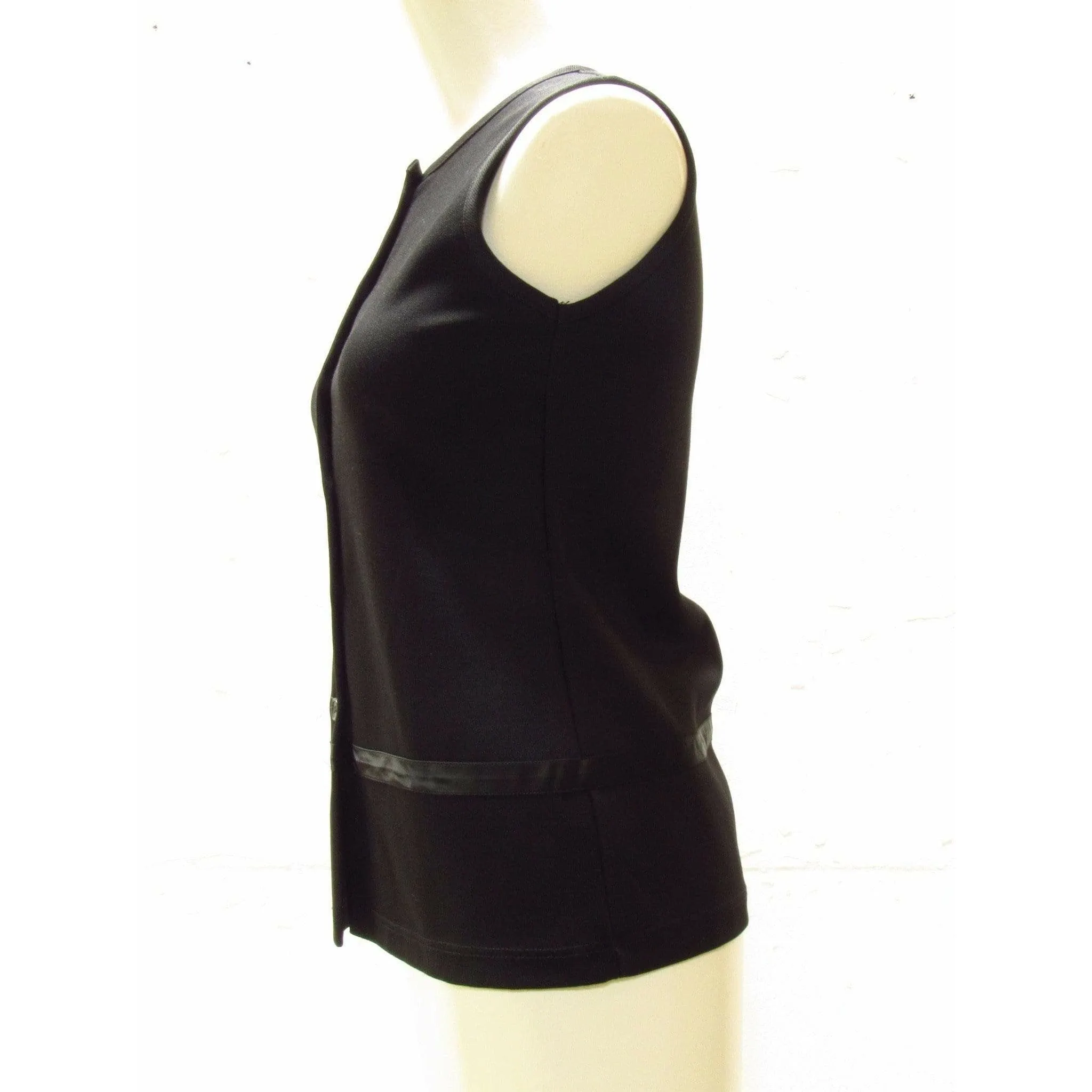 Helmut Lang Minimal Black Buttoned Vest