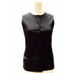 Helmut Lang Minimal Black Buttoned Vest