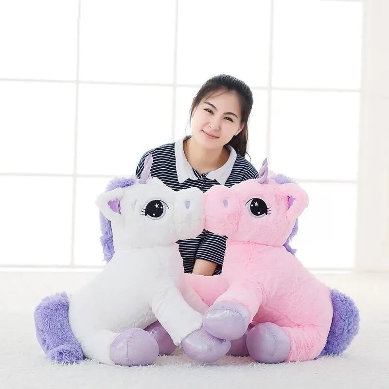 Jumbo Fluffy Unicorn Plush