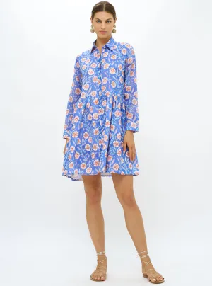 Long Sleeve Shirt Mini Dress - Amalfi Peri