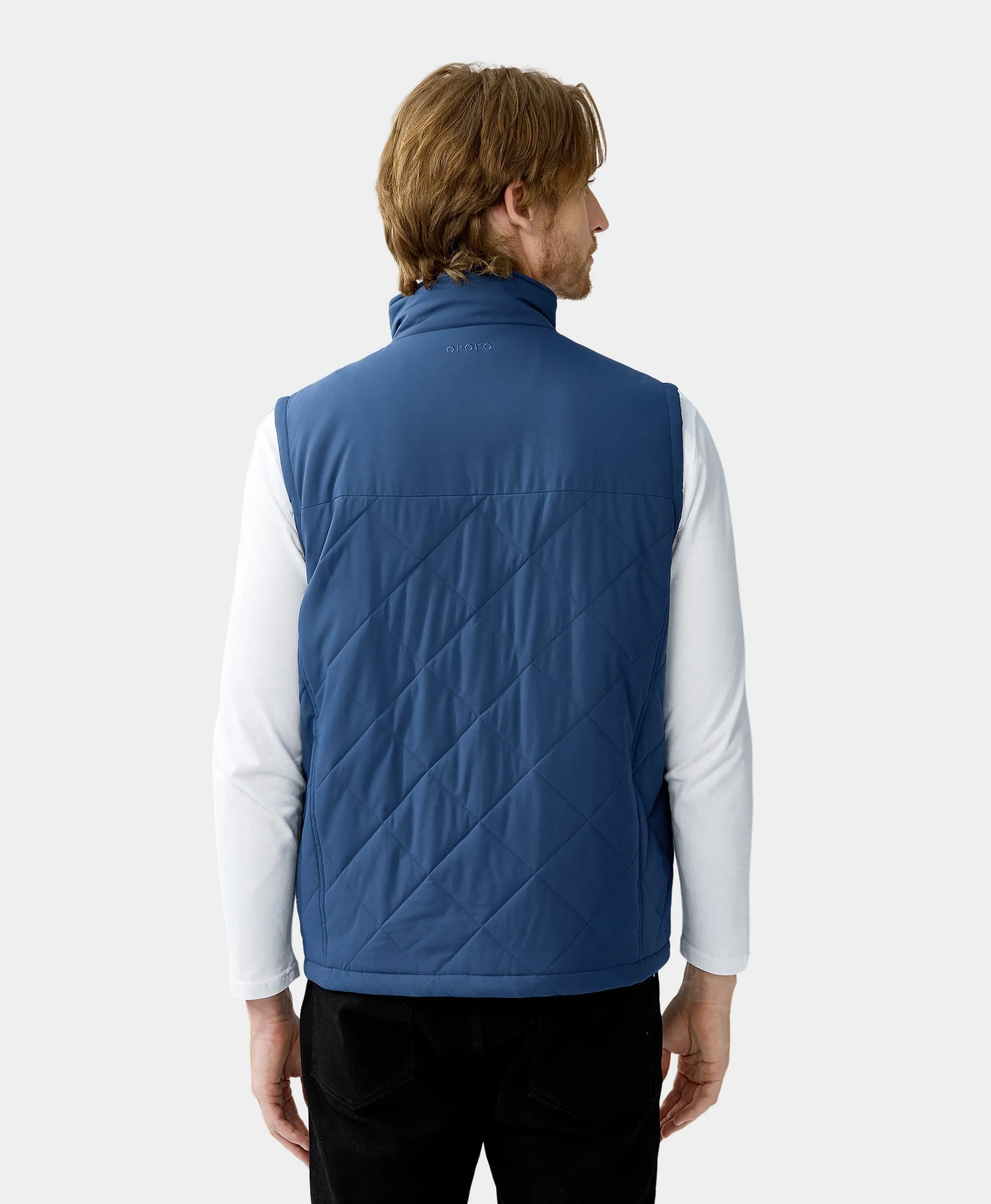 Men's Heated Quilted Vest - Black/Blue/Green