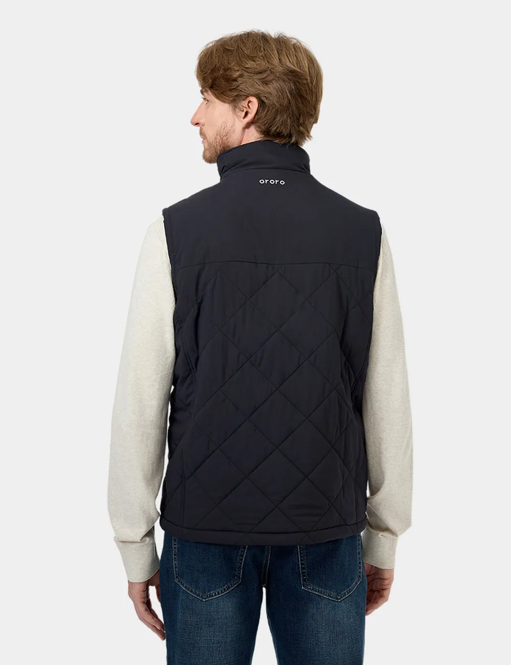 Men's Heated Quilted Vest - Black/Blue/Green