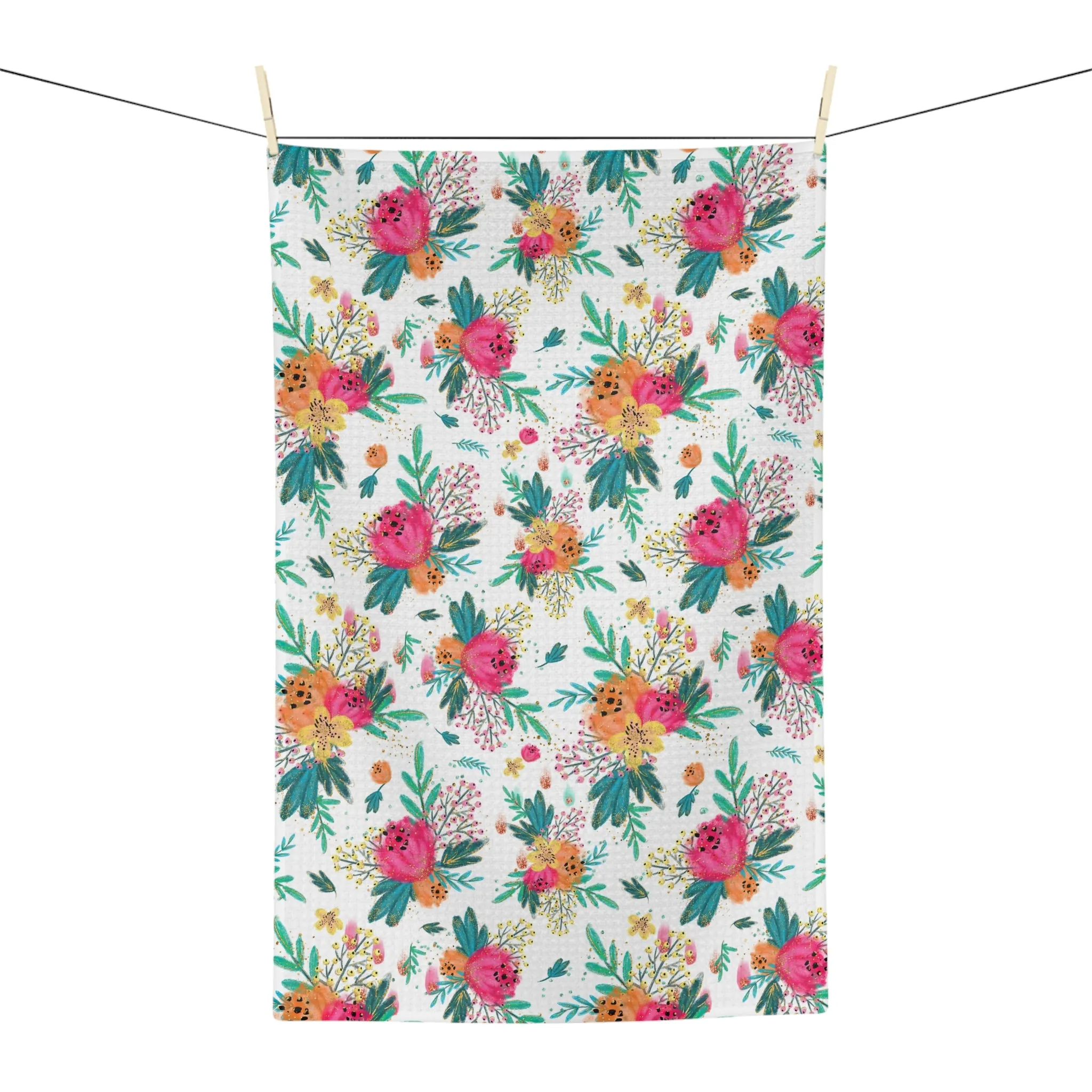 Microfiber Tea Towel Australian Floral