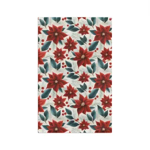 Microfiber Tea Towel Red Poinsettia