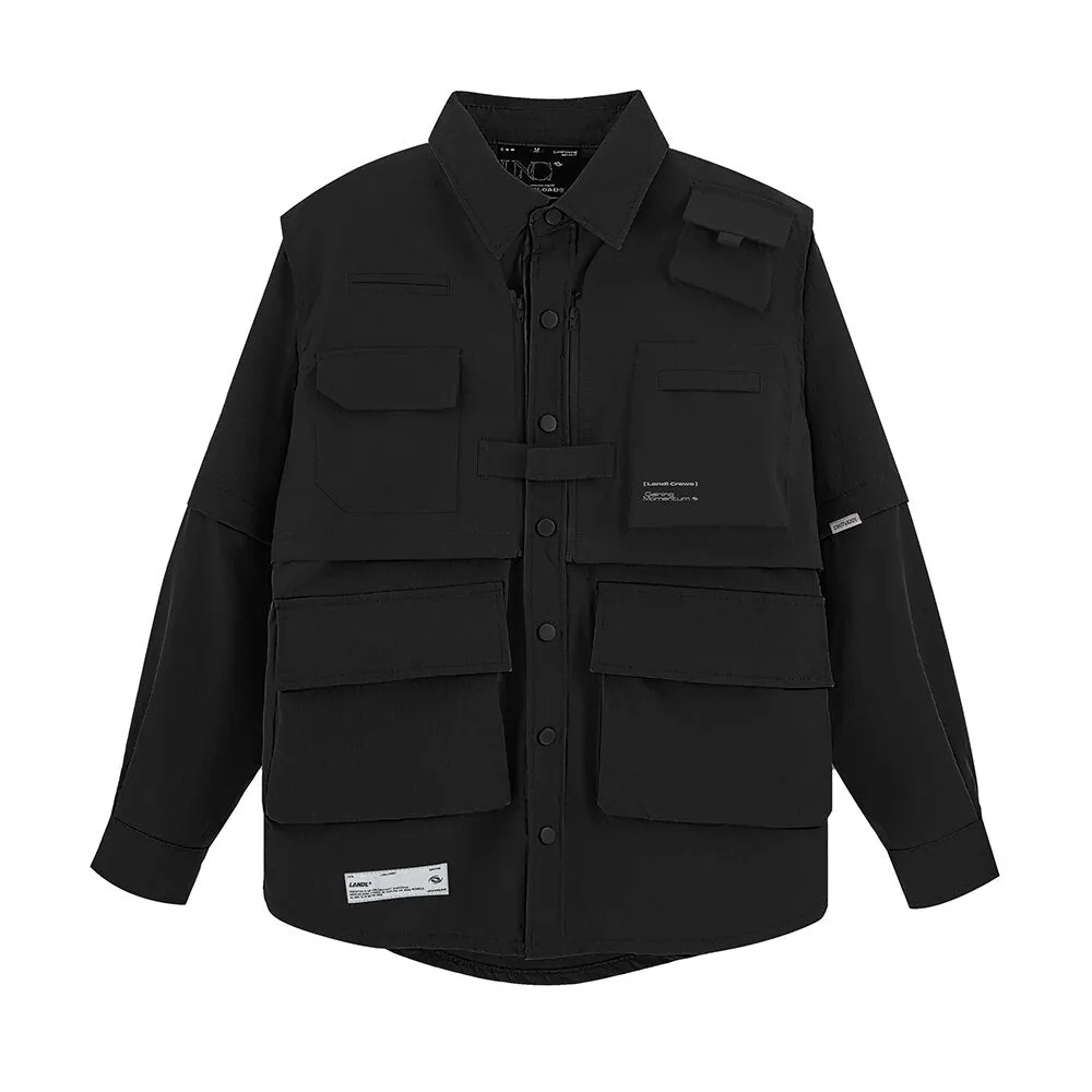 Multi Pocket MA1 Shirt with Attachable Sleeves