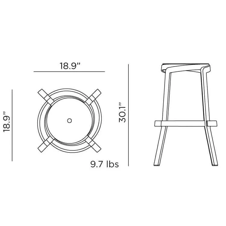 Nardi Stack Maxi Outdoor Bar Stool