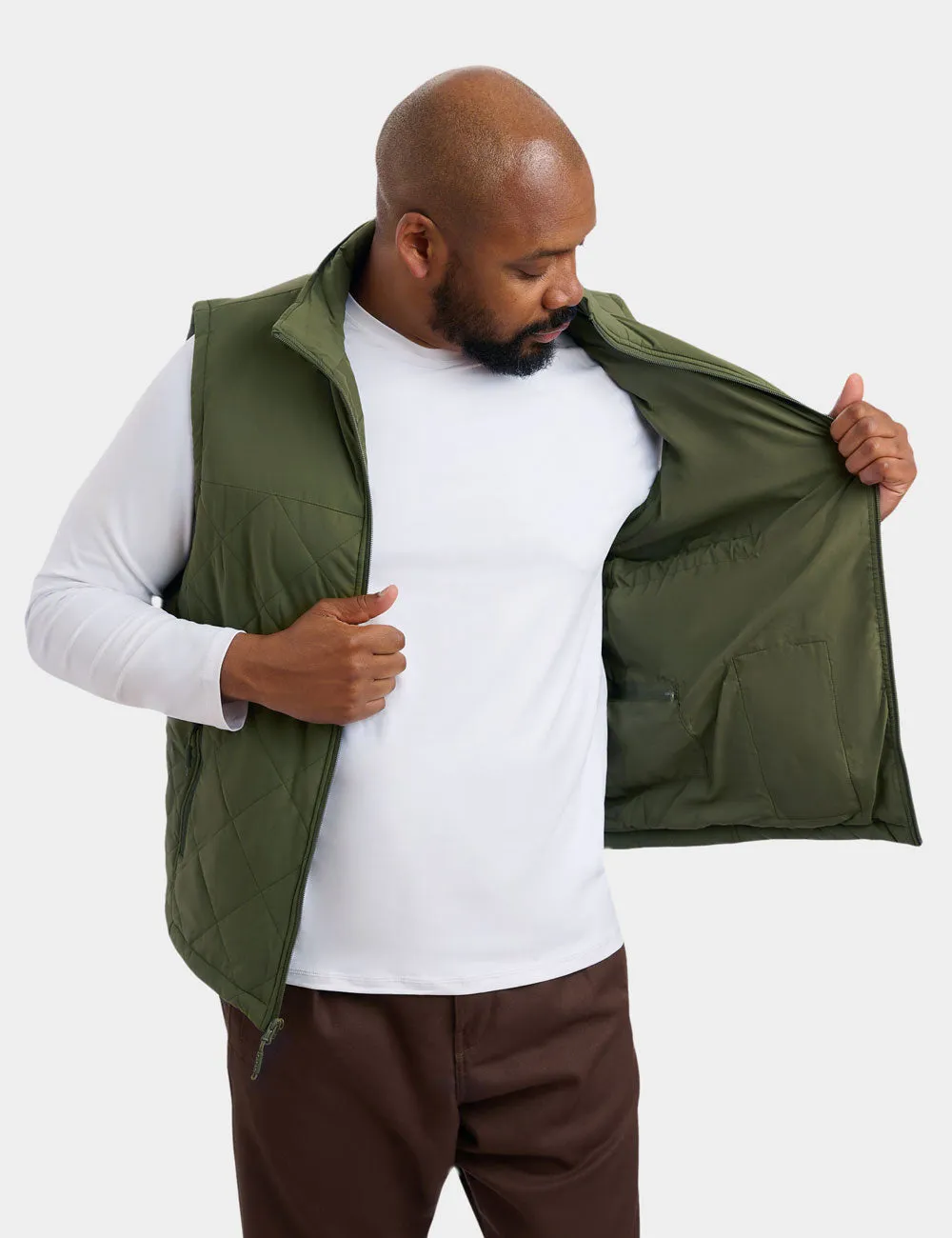 (Open-box) Men's Heated Quilted Vest - New Colors (Battery Set Not Included)