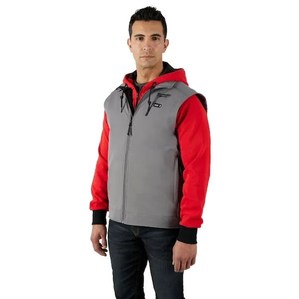 Open Box -  Milwaukee Tool Men's 2X-Large M12 12V Lithium-Ion Cordless TOUGHSHELL Gray Heated Vest (Vest Only)