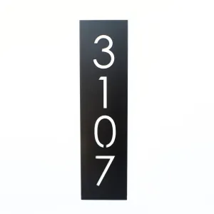 Painted Congress House Numbers - Matte Black