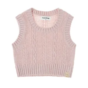 Pink Knitted Sweater Vest