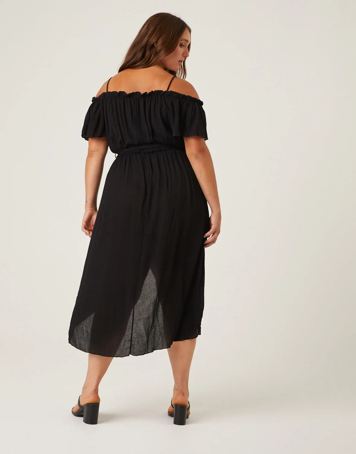 Plus Size Belted Wrap Sundress