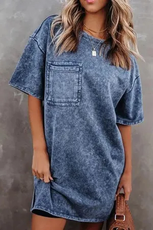 Pockets Loose T Shirt Dress